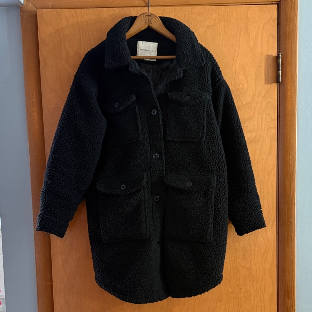 American Eagle Outfitters Black Winter Coat